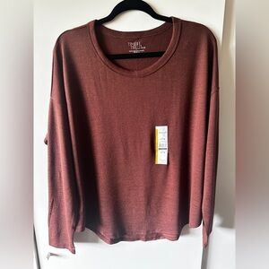 Time and Tru Rust Long Sleeve Shirt